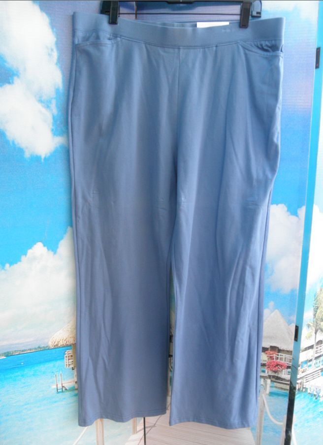 NEW VINTAGE by WHITE STAG, SLATE BLUE KNIT PANTS SIZE XL (16-18) AVERAGE  BOOTCUT | eBay