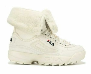 womens fila disruptor shearling athletic shoe green