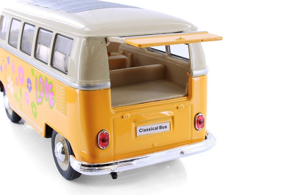 1963 Volkswagen Classical T1 Bus Love/Peace Decals Welly Diecast