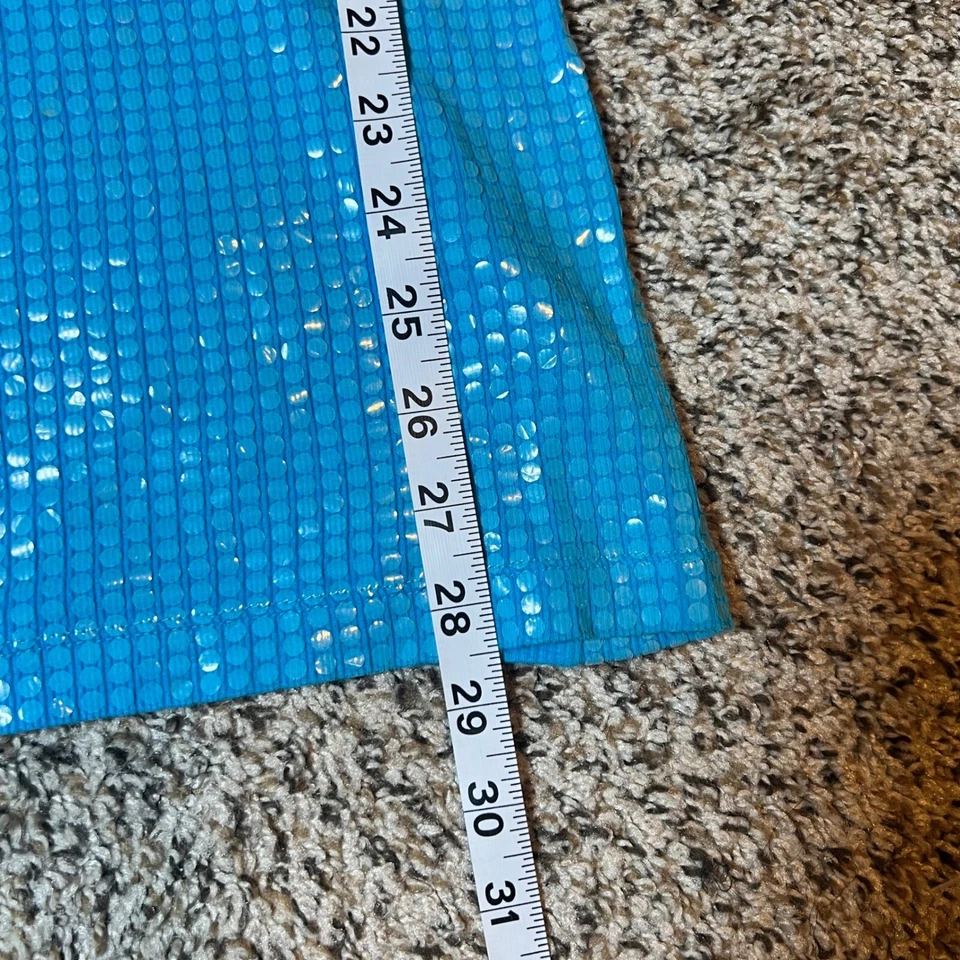 Camiseta sin mangas Decree lentejuelas sin mangas brillante informal azul espalda deportiva L Foto 4 de 4