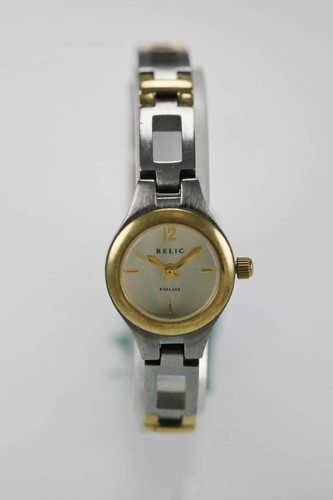 Relic Folio Womens Watch Silver Gold 