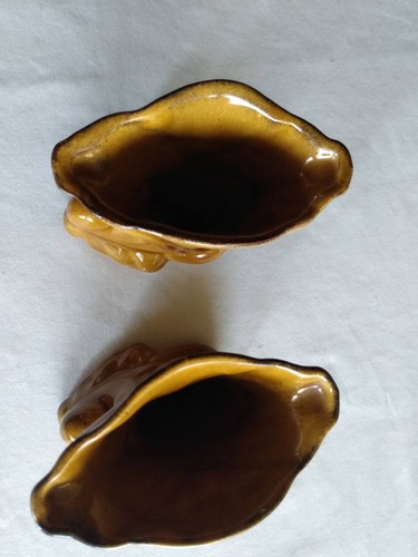 MCM Anna Van Briggle Cornucopia Vases Set (2) Mid Century Modern 7-K 1950's - Picture 5 of 12