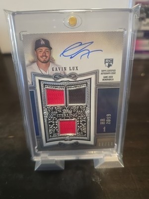 GAVIN LUX (RPA) 08/10-STERLING AUTOGRAPH Triple JERSEY  2020 TOPPS-1st HR Rookie
