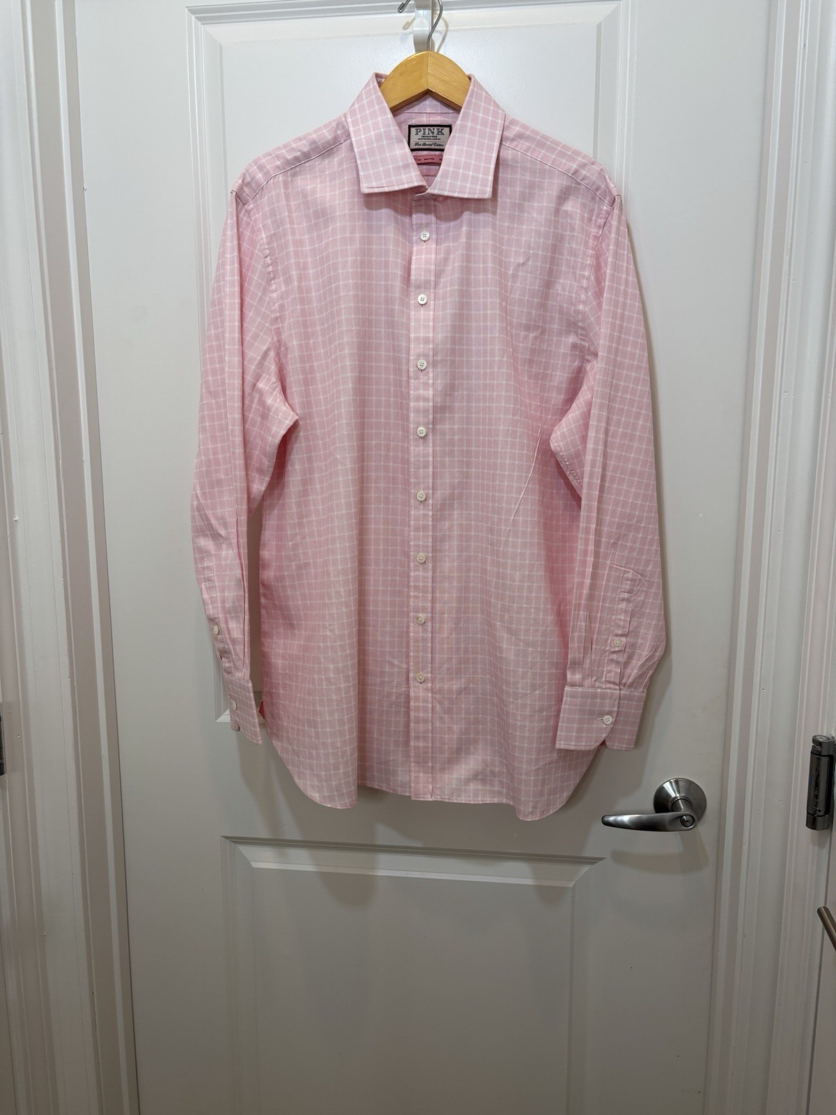 Pink Thomas Pink Jermyn Street London Button Up Dress Shirt Men Size 17-35 Slim