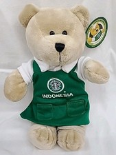 Starbucks Indonesia Bearista Bear 2007 Destination Series Green Apron Old Logo