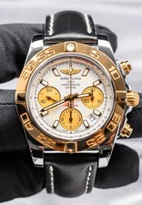 Breitling Chronomat 41mm Rose Gold Silver Dial Complete Boxes Papers B01 CB0140 3