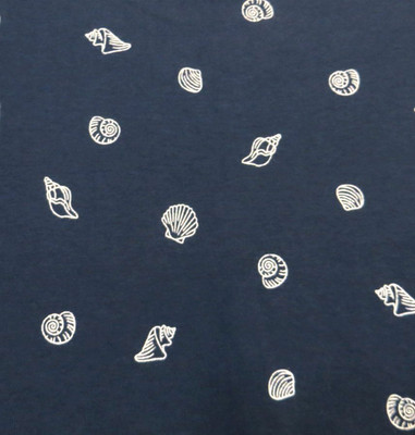 Croft & Barrow Shirt Womens 3X Blue Navy White Seashells Ocean Nautical Tunic T