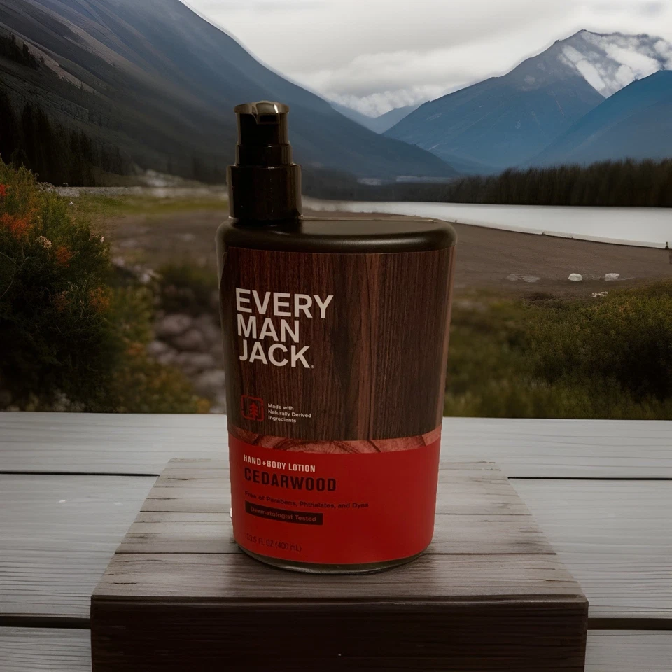Every Man Jack Cedarwood Hand Body Lotion for Men Dye Free 13.5oz New - Image 2 of 4