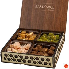 Eastanbul Turkish Delight, Turkish Delights Candy with Nuts, 32oz