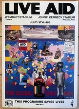 Live Aid Concert Programme Wembley Stadium 1985 Queen Freddie Mercury