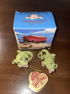 Holy Herd Noah's Ark Animal Figurines Pete Apsit Figures 2 Croc/Crockette W/ Box