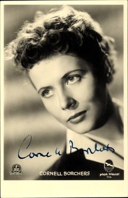 Ak Schauspielerin Cornell Borchers, Portrait, Autogramm - 4049639