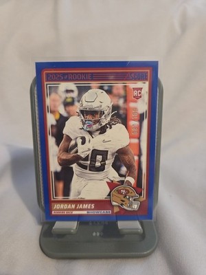 2025 Panini Score - Jordan James #47 Showcase Blue /100 (RC) 49ers