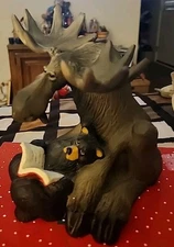 Big Sky Carvers Mountain Moose Black Bear Phyllis Driscoll Wood Resin Figurine