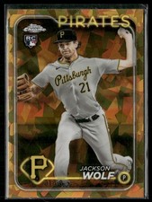 Jackson Wolf 2024 Topps Chrome Sapphire Edition #523 Gold Pittsburgh Pirates