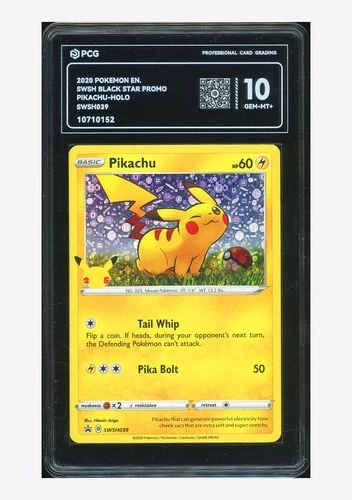 Pokemon PCG 10 GEM-MT+ Pikachu Holo 2020 SWSH039 Celebrations English