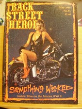 VINTAGE BSH BACK STREET HEROES MOTORCYCLE BIKE  MAGS 1989 MAY  # 61 FLUID DRUID