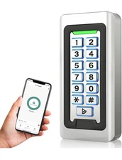 Wireless WiFi Access Control Keypad, Metal Stand-Alone Door  App Pin Numbers Pad
