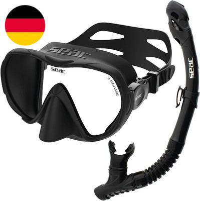 SEAC Set Bis X-Frame Dry -Schnorchelset Für Erwachsene Mit Frameless-Maske Mit E