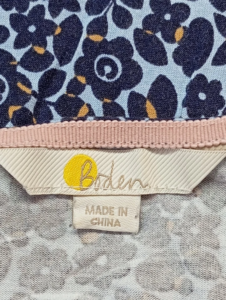 BODEN Robe à manches courtes Dames Robe T EU 44 bleu-jaune primevère - Photo 4/4