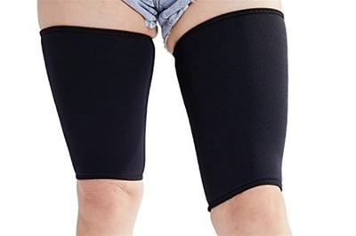 Hot Thermo Thighs Shaper Slimming Compression Leg Wrap Neoprene Sleeve Workou...