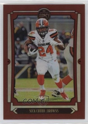 2019 Panini Legacy Premium Edition Ruby Prizm /100 Nick Chubb #25 9gd