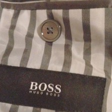 BOSS HUGO BOSS Men s Gray Solid Blazer 2-Button Notch Lapel Single Vent