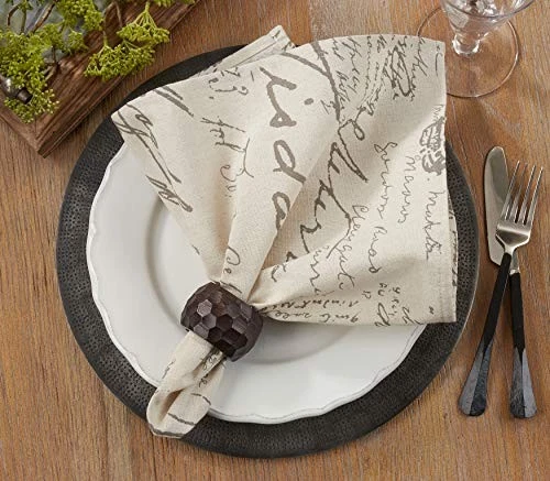 Natural Printed Napkin - 20" Square, 4 Ct.  - Image 4 of 4