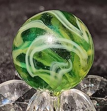 Stunning Ravenswood Transparent Swirl Marble. .60" Mint. Uv Active.