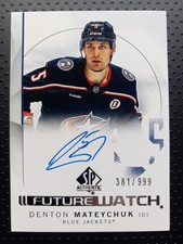 2024-25 SP Authentic Future Watch Auto #DM Denton Mateychuk 381/999 Rookie Card
