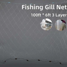 100 ft/30m Clear Nylon Silk Nets Fishing Net Monofilament Durable Gill Net
