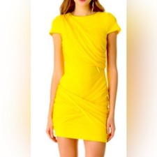 Alice + Olivia Goddess Yellow Mini Dress