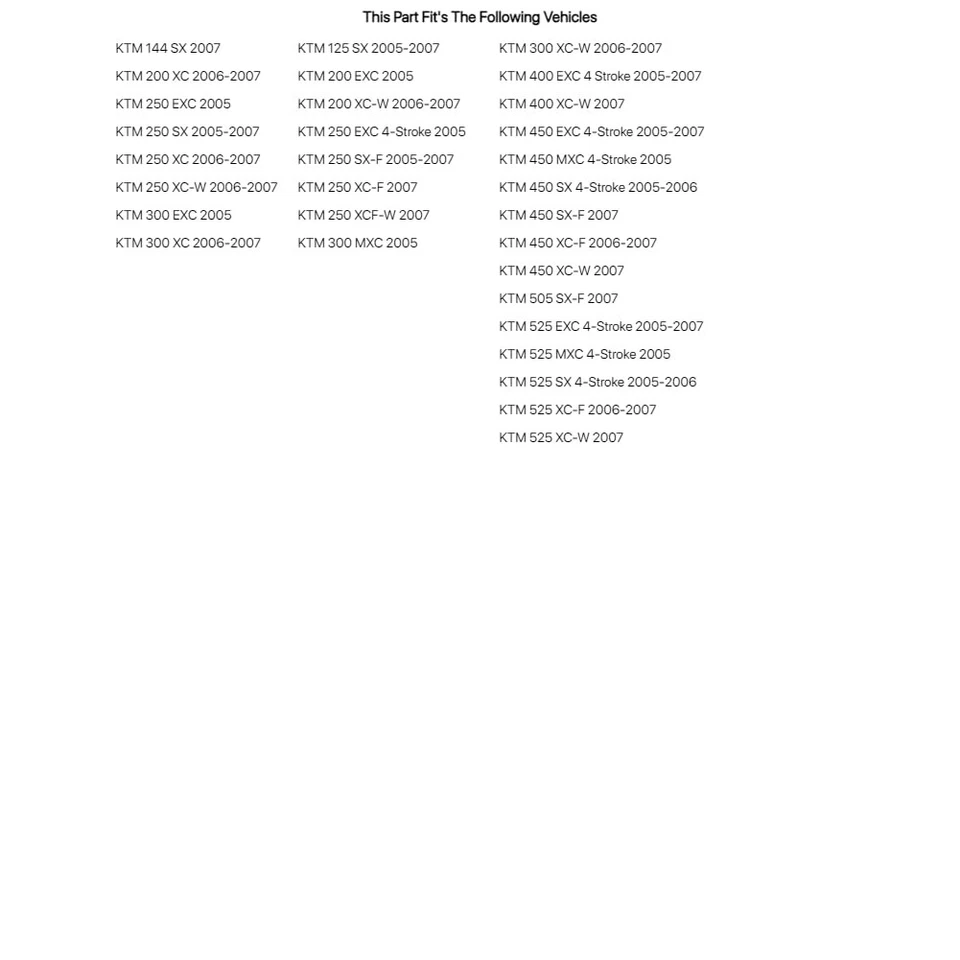 Kit de tapa de vejiga Race Tech KTM para KTM 300 XC 2006-2007 Foto 3 de 4