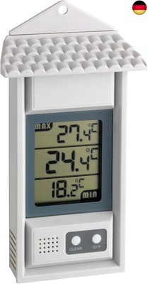 TFA Dostmann Digitales Thermometer für innen oder außen, 30.1039, wetterfest, H