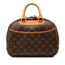 Authenticated Louis Vuitton Monogram Trouville Brown Canvas Fabric Handbag