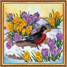 Bead Embroidery Kit "Primrose" Stitching Handmade Beadwork