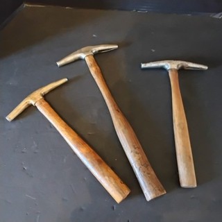 3 Vintage C.S. OsborneUpholstery Tack Hammers & Waterston's Detroit No. 411
