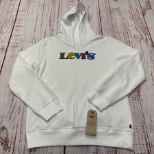 NWT Levi  s Hoodie Kids/Teen XL White Pullover Classic Levi Strauss Normcore