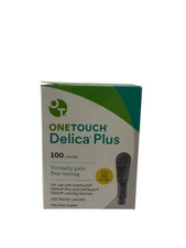 One Touch Delica Plus Lancets 100 Fine 30G New in Box Expiration 12/31/2028