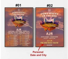AJR-Somewhere In The Sky Tour 2025 Poster, Custom Date and City tour