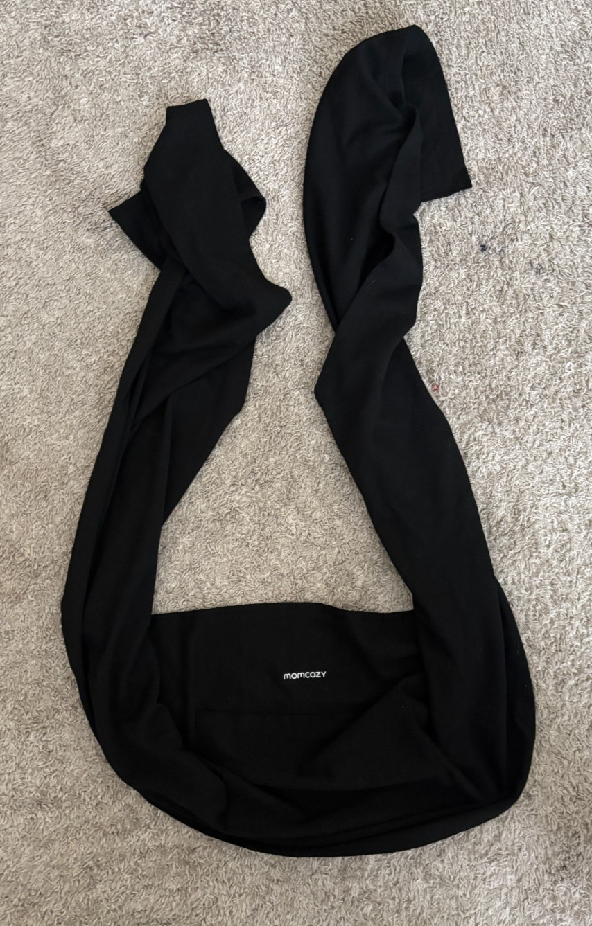 Momcozy Baby Wrap Carrier Sling Easy to Wear Infant Carrier Black
