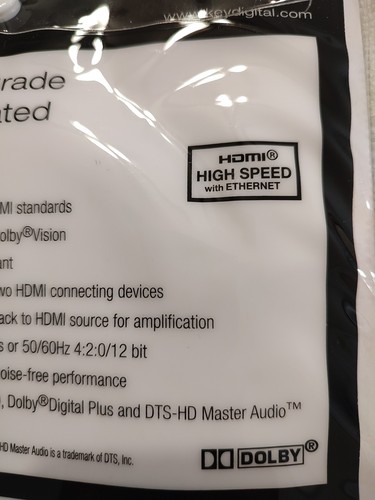 New Key Digital KD-PRO6 Premium High-Speed HDMI with Ethernet (6') Black 2 Pack - Picture 3 of 5