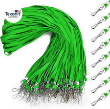 50 Pcs Badge Lanyards Flat Lanyards for ID Badges Bulk Lanyard with Swivel J Hoo
