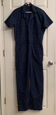 Vtg 1980s Big Ben Wrangler Navy Work Coverall Jumpsuit M Zipper Short Sleeve USA