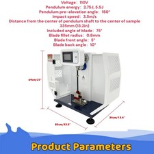 110V Plastic Impact Testing Machine Izod&Charpy Digital Display Pendulum Tester