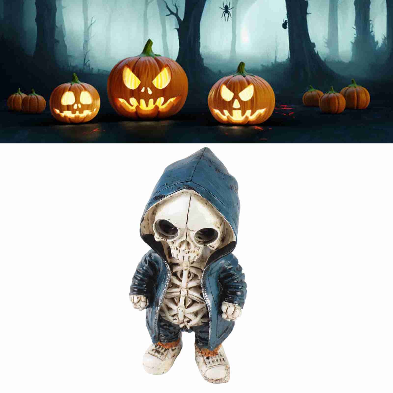 Skeleton Figurines Cool Exquisite Resin Skeleton Statue For Home Party Desk Deco