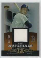 2006 Upper Deck Epic Materials Dark Orange /185 Carl Yastrzemski #EM-CY1 HOF n8a