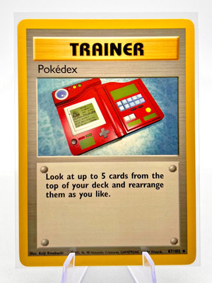 Pokemon Pokedex 87/102 Base Set 1999 Uncommon Trainer