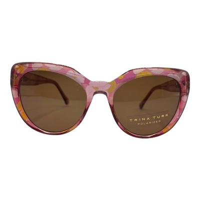 AUTHENTIC & NEW - TRINA TURK - COMINO PKFL 55/18/140 - PINK POLARIZED SUNGLASSES