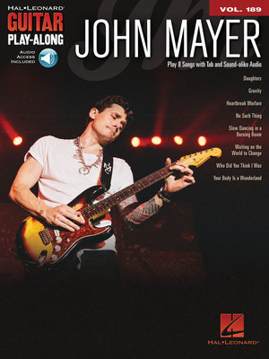 John Mayer Guitar Play-Along Vol 189 Learn to Play Songs Tab Book Online Audio
